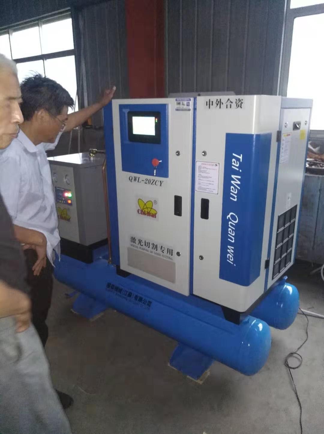 無錫某激光設備打印公司與權偉激光切割螺桿空壓機的結緣