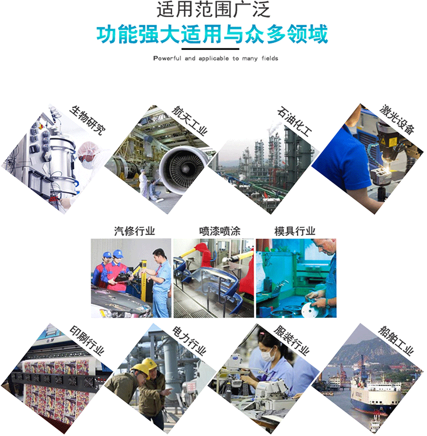 工頻螺桿空壓機應用領域